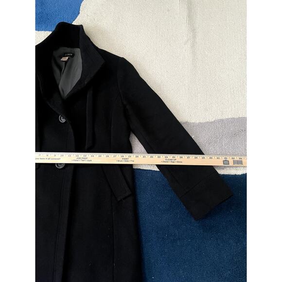 J.Crew Wool Cashmere Black Car Coat Overcoat Women’s 10 - Picture 6 of 7